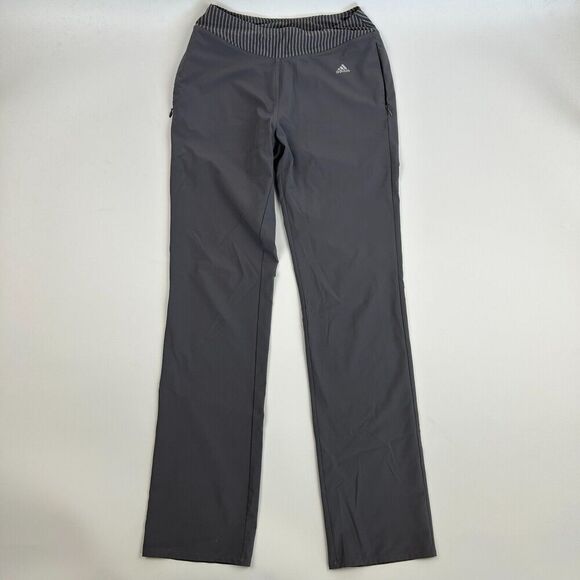 Adidas Golf Gray Pull On Athletic Pants Elastic Waist Zipper Pockets Stretch XS - Picture 2 of 11